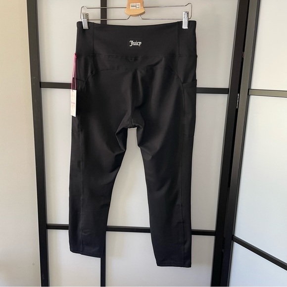[XL] NWT Juicy Couture Sport Black Cropped Activewear Leggings Women’s Casual - Picture 2 of 13